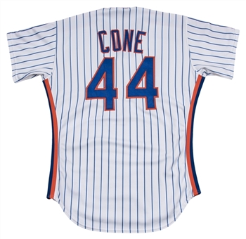1988 David Cone Game Used, Signed & Inscribed New York Mets Home Jersey (JSA)